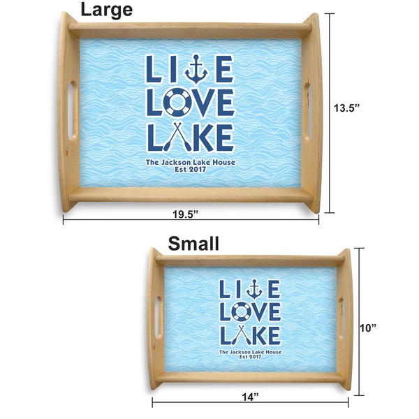Live Love Lake Serving Tray Wood Sizes