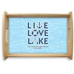 Live Love Lake Natural Wooden Tray - Small (Personalized)