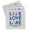 Live Love Lake Set of 4 Sandstone Coasters - Front View