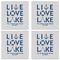 Live Love Lake Set of 4 Sandstone Coasters - See All 4 View