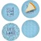 Live Love Lake Set of Appetizer / Dessert Plates