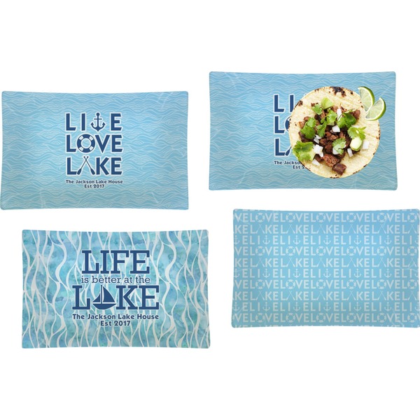 Live Love Lake Set of Rectangular Dinner Plates