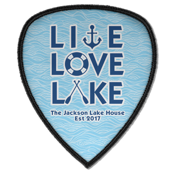 Custom Live Love Lake Iron on Shield Patch A w/ Name or Text
