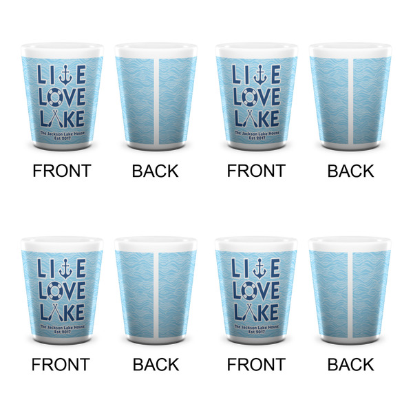 Live Love Lake Shot Glass - White - Set of 4 - APPROVAL