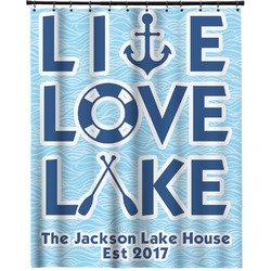 Live Love Lake Extra Long Shower Curtain - 70"x84" (Personalized)