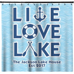 Live Love Lake Shower Curtain - 69"x70" w/ Name or Text