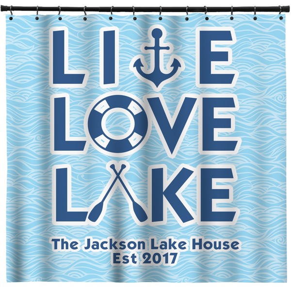 Custom Live Love Lake Shower Curtain - 71" x 74" (Personalized)