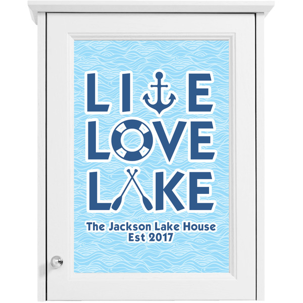 Live Love Lake Single White Cabinet Decal
