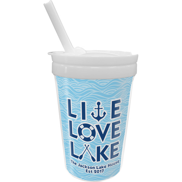 Custom Live Love Lake Sippy Cup with Straw (Personalized)