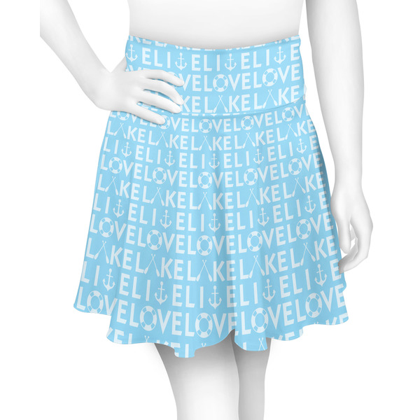 Custom Live Love Lake Skater Skirt - X Small