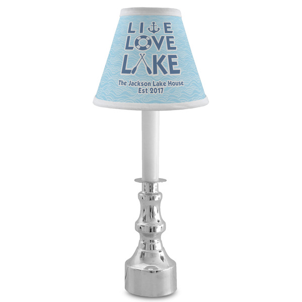 Live Love Lake Small Chandelier Lamp - LIFESTYLE (on candle stick)