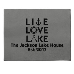 Live Love Lake Small Gift Box w/ Engraved Leather Lid (Personalized)