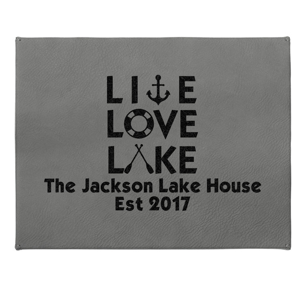 Live Love Lake Small Engraved Gift Box with Leather Lid - Approval