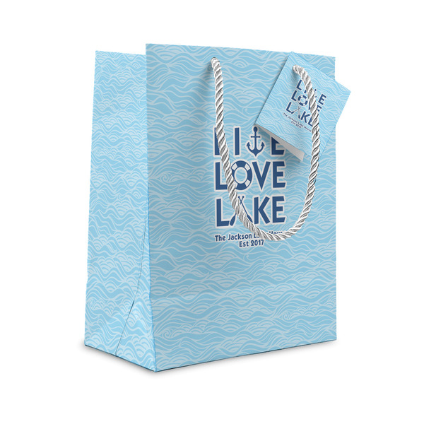 Custom Live Love Lake Small Gift Bag (Personalized)