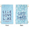 Live Love Lake Small Laundry Bag - Front & Back View
