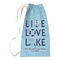 Live Love Lake Small Laundry Bag - Front View