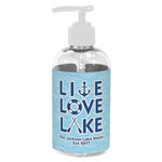 Live Love Lake Plastic Soap / Lotion Dispenser (8 oz - Small - White) (Personalized)