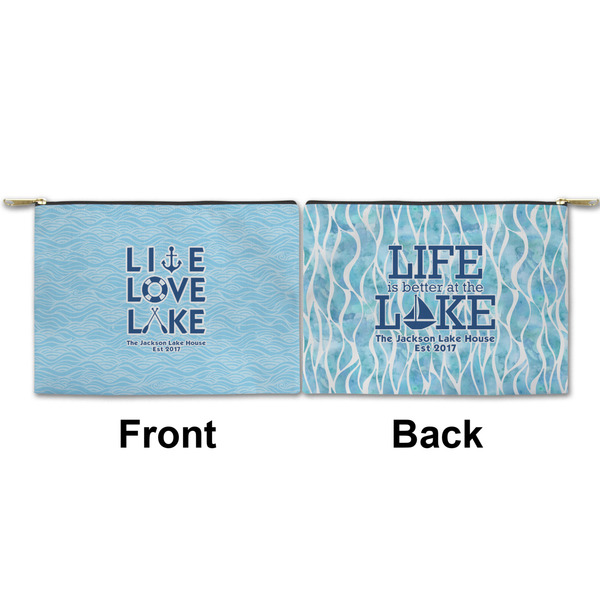 Live Love Lake Small Zipper Pouch Approval (Front and Back)