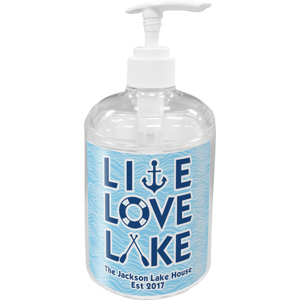 Custom Live Love Lake Acrylic Soap & Lotion Bottle (Personalized)