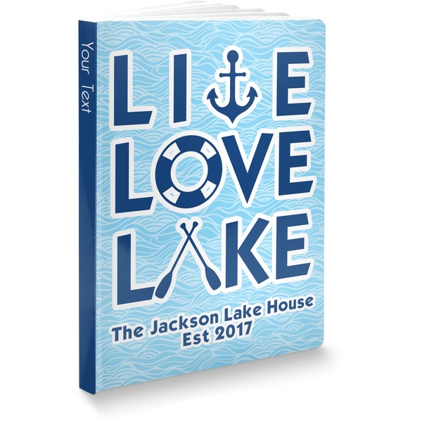 Custom Live Love Lake Softbound Notebook - 7.25" x 10" (Personalized)