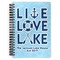 Live Love Lake Spiral Notebook - 7x10 w/ Name or Text
