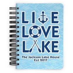 Live Love Lake Spiral Notebook - 5x7 w/ Name or Text