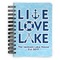 Live Love Lake Spiral Notebook - 5x7 w/ Name or Text
