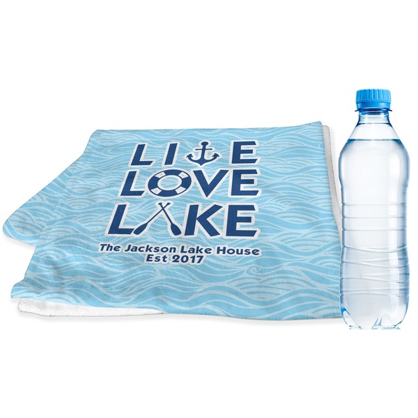 Custom Live Love Lake Sports & Fitness Towel (Personalized)