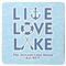 Live Love Lake Square Coaster Rubber Back - Single