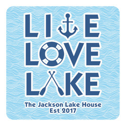 Live Love Lake Square Decal (Personalized)