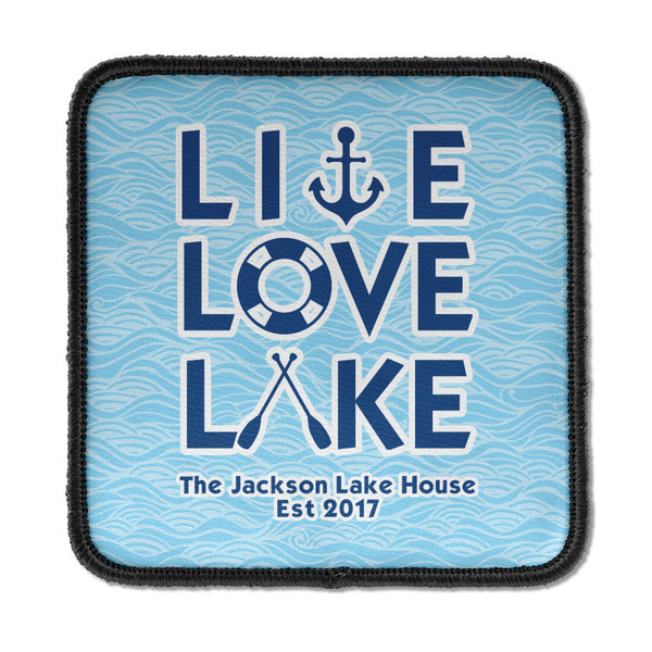 Custom Live Love Lake Iron On Square Patch w/ Name or Text
