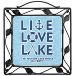 Live Love Lake Square Trivet (Personalized)