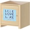 Live Love Lake Square Wall Decal on Wooden Cabinet