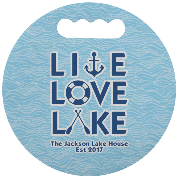 Custom Live Love Lake Stadium Cushion (Round) (Personalized)