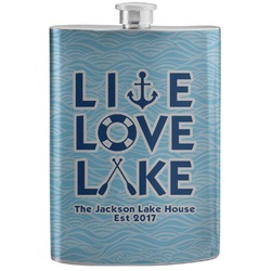 Live Love Lake Stainless Steel Flask (Personalized)