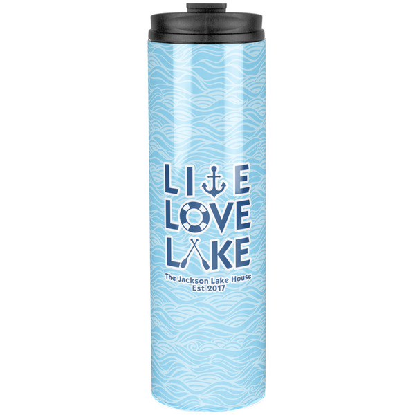 Custom Live Love Lake Stainless Steel Skinny Tumbler - 20 oz (Personalized)