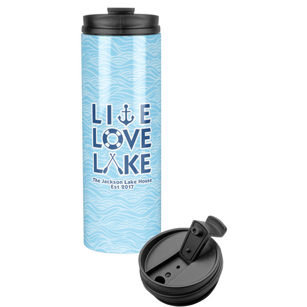 Custom Live Love Lake Stainless Steel Skinny Tumbler (Personalized)