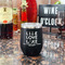 Live Love Lake Stainless Wine Tumblers - Black - Double Sided - In Context