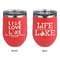 Live Love Lake Stainless Wine Tumblers - Coral - Double Sided - Approval