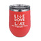 Live Love Lake Stainless Wine Tumblers - Coral - Double Sided - Front