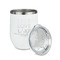 Live Love Lake Stainless Wine Tumblers - White - Double Sided - Alt View