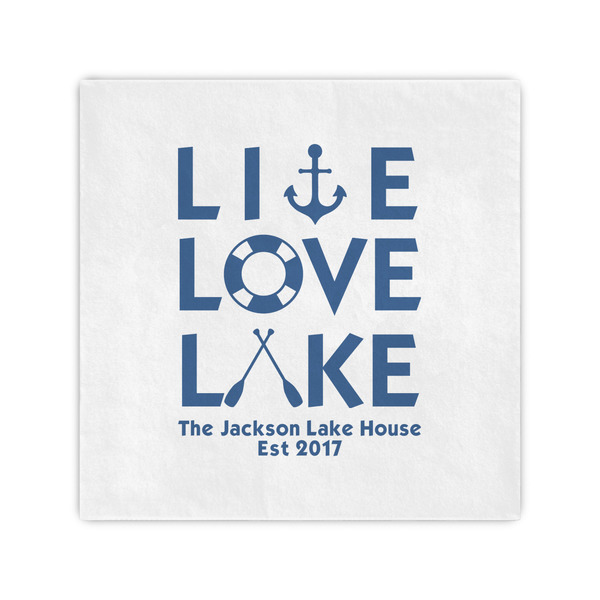 Custom Live Love Lake Cocktail Napkins (Personalized)