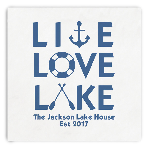 Custom Live Love Lake Paper Dinner Napkins (Personalized)