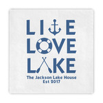 Live Love Lake Decorative Paper Napkins (Personalized)