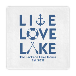 Live Love Lake Decorative Paper Napkins (Personalized)