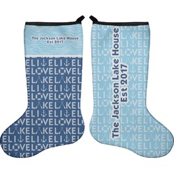 Live Love Lake Holiday Stocking - Double-Sided - Neoprene (Personalized)
