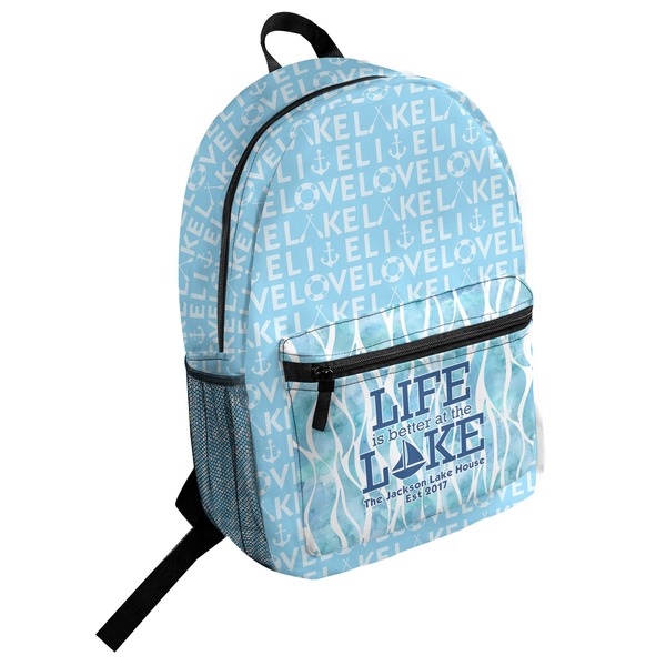 Custom Live Love Lake Student Backpack (Personalized)