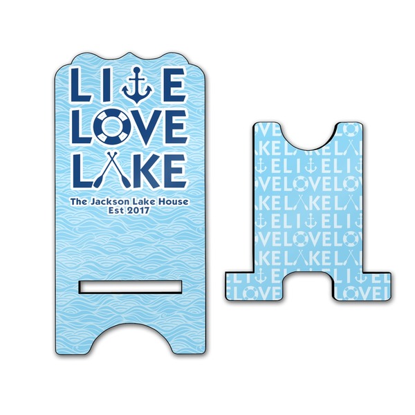 Live Love Lake Stylized Phone Stand - Front & Back - Large