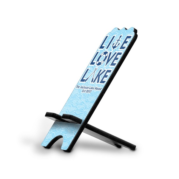 Custom Live Love Lake Stylized Cell Phone Stand - Large (Personalized)