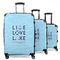 Live Love Lake 3 Piece Luggage Set - 20" Carry On, 24" Medium Checked, 28" Large Checked (Personalized)